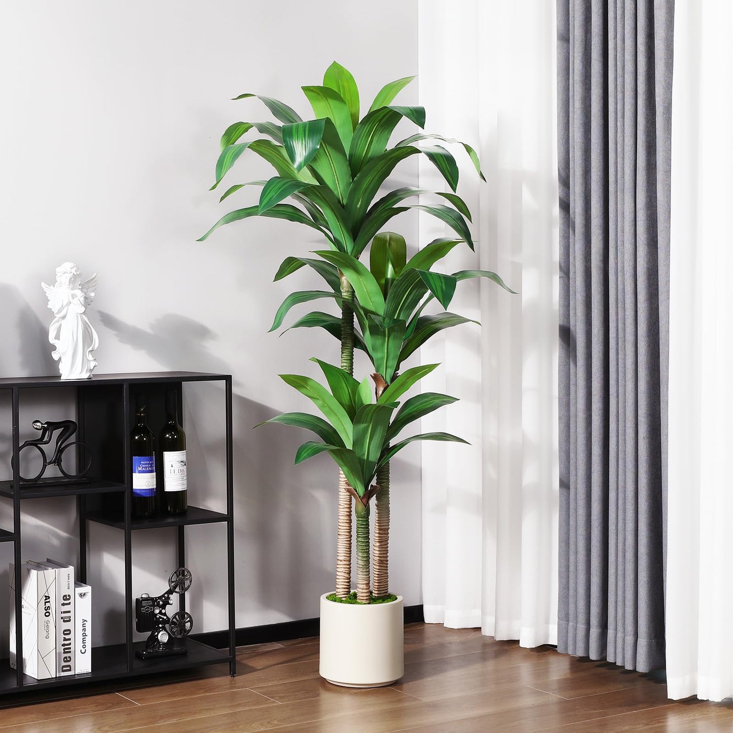Dracaena Tree Faux Plants Indoor Outdoor Decor, Artificial Plants for Home Decor Office Living Room Porch Patio