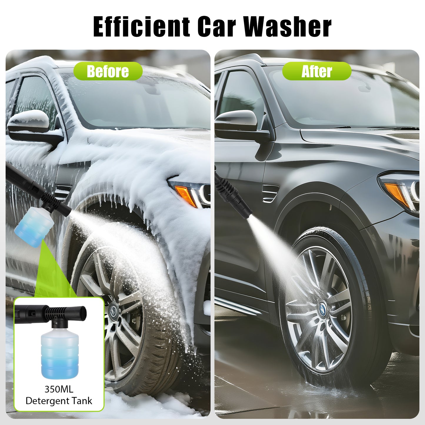 Vipuse Pressure Washer,4200 PSI 2.8GPM Car Washer with 23FT Hose /Rotatable 0-120° Nozzle/350ML Foam Cannon,Clean Tool for Cars/Fences/Patios/Floor