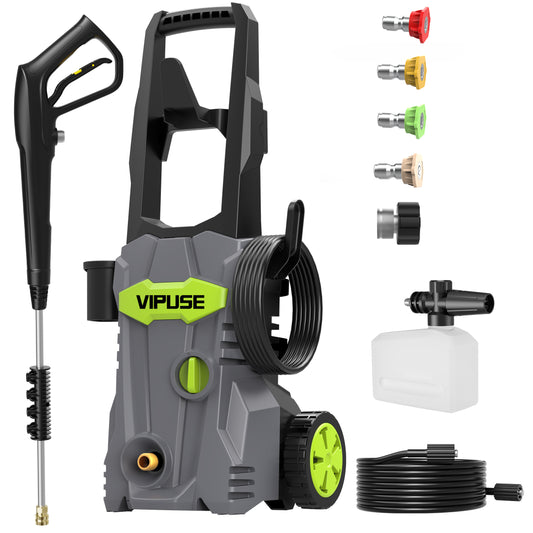 Vipuse 1800W Electric Pressure Washer, 4200PSI Max 2.8 GPM with 4 Nozzles, Portable High Pressure Cleaning Machine Washer with 36FT Cord, 23FT Hose, for Cars, Driveways, Fences, Patios