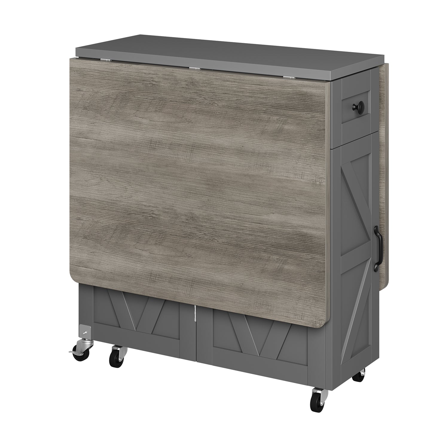 Anyact Folding Dining Table for 2-4 Persons, Space Saving Dining Room Table, 47" Folding Kitchen Table, Carlo Grey