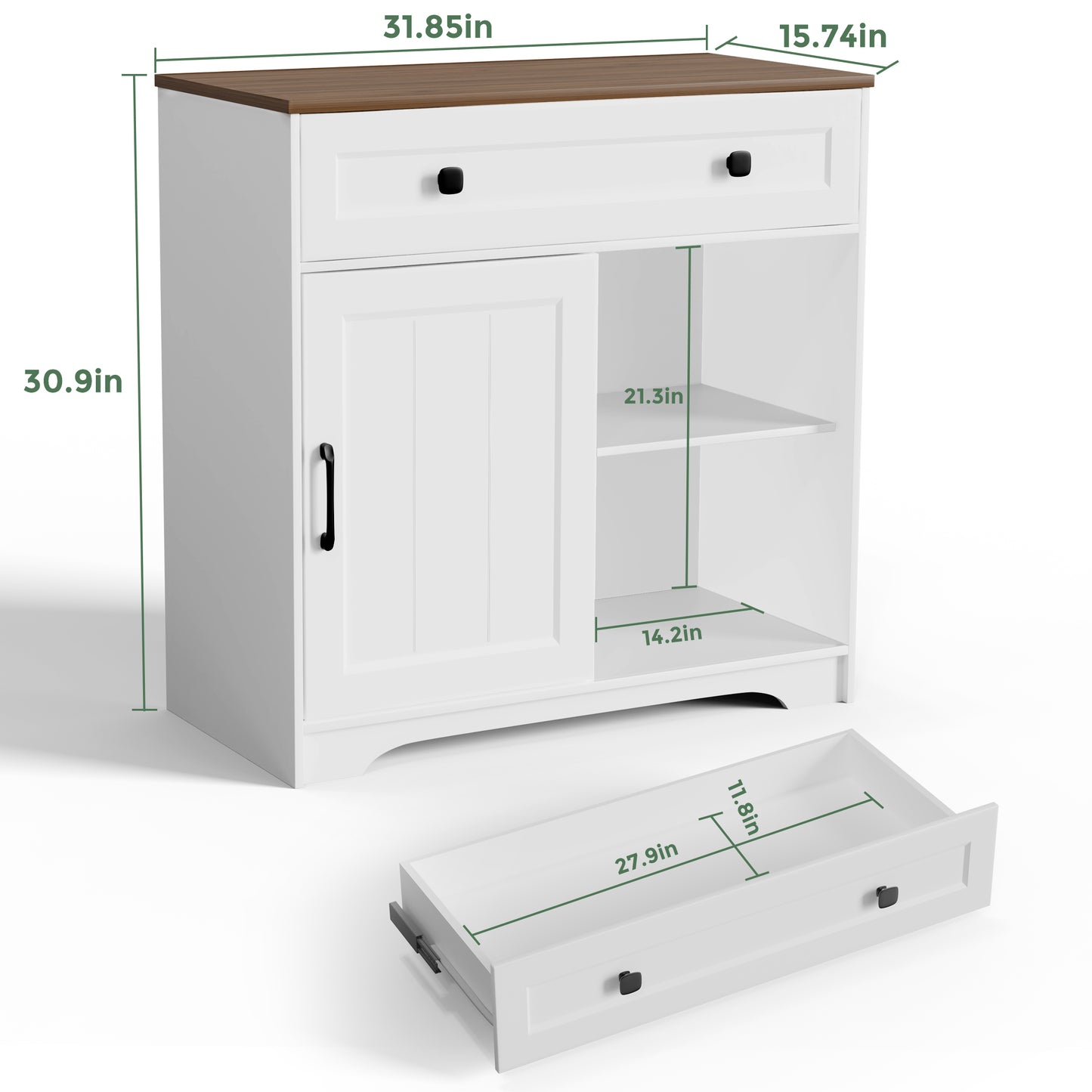 Nifamembo Storage Buffet Cabinet with Drawers, Floor Sideboard, Entryway Console Cabinet for Kitchen, Dinning Room