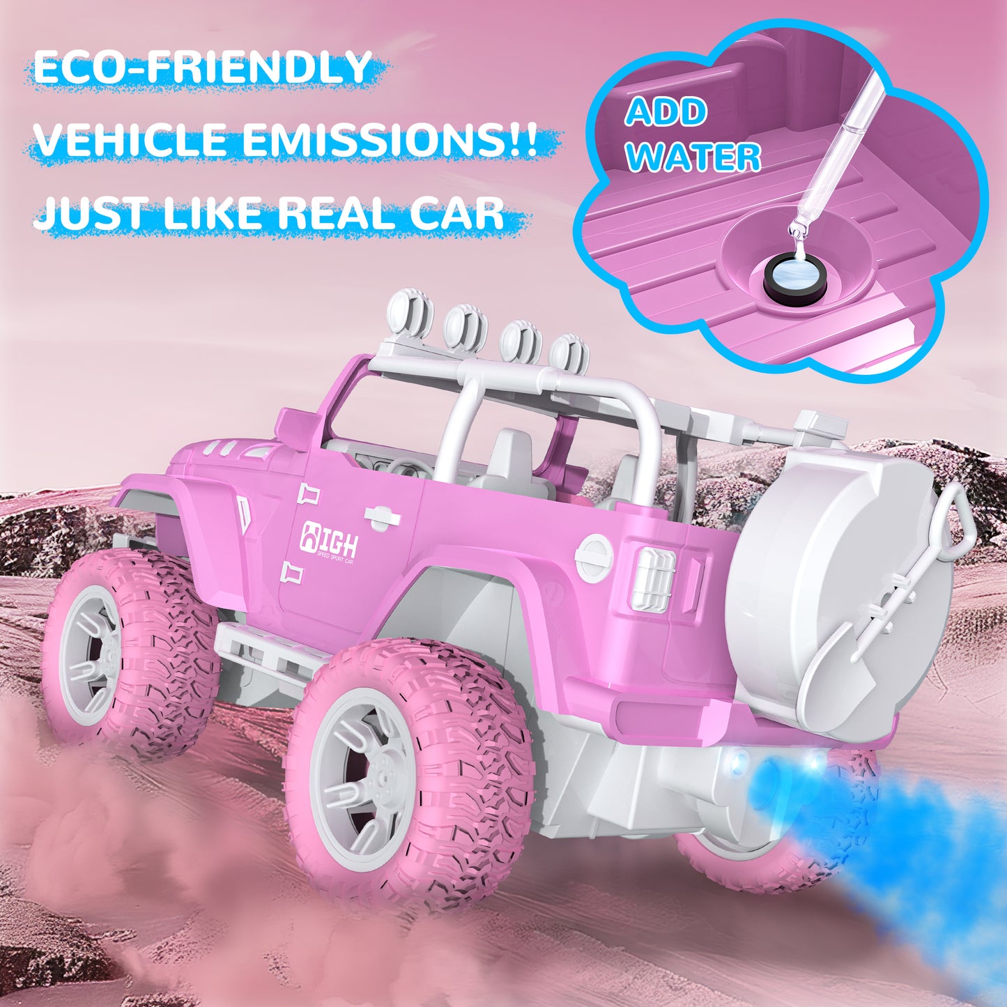 Mibescal Pink Remote Control Jeep