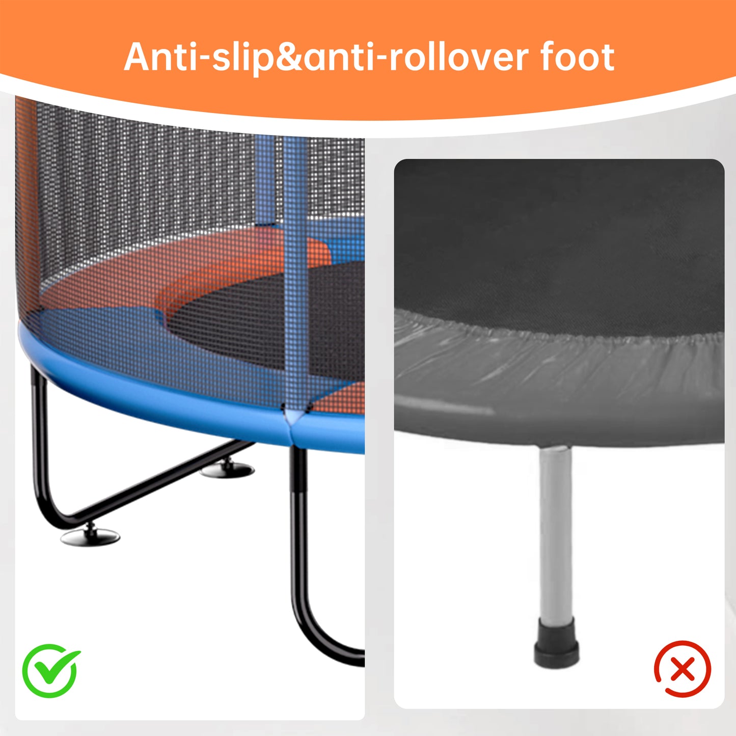 Vipuse 55" Indoor Outdoor Mini Round Trampoline for Kids with Enclosure Net and Basketball Hoop