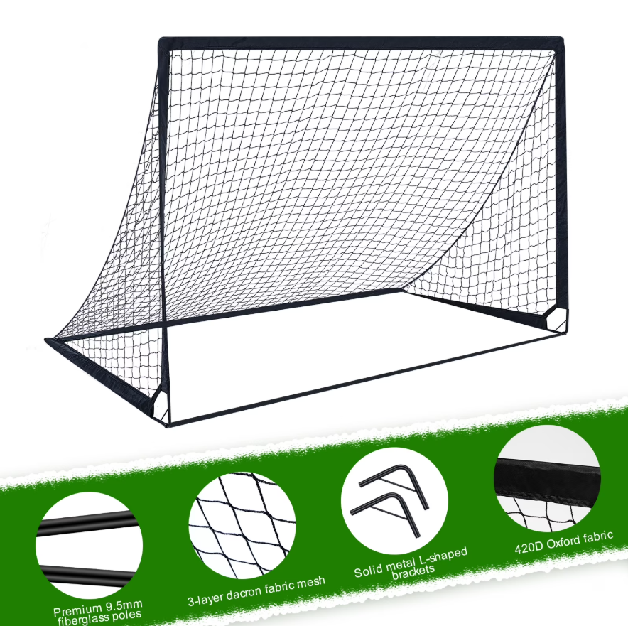 Vipuse 2 Pack 4x3ft Soccer Goals&Ball Set for Kids/Teenagers, Portable Pop Up Training Kits for Backyard/Outdoors