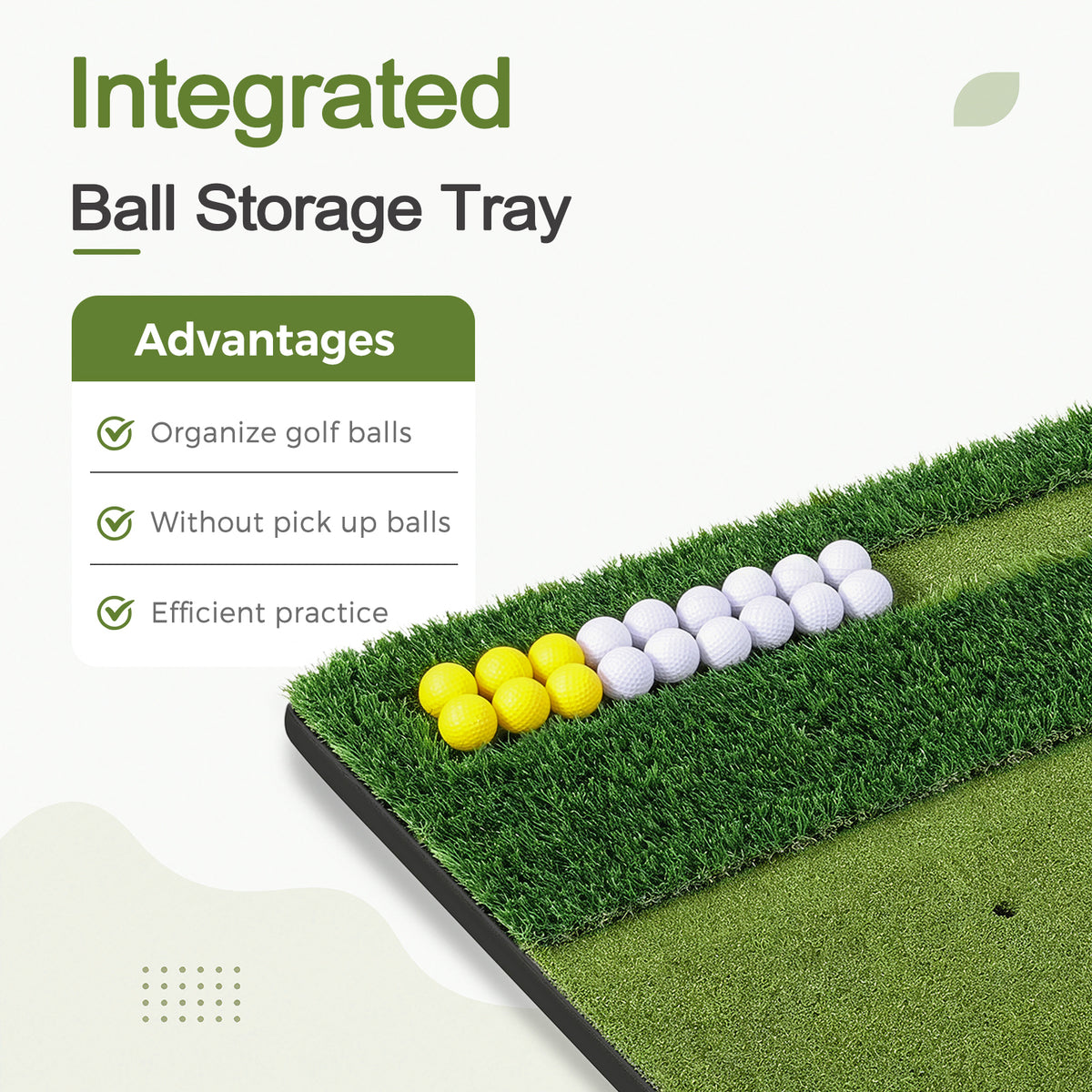 Vipuse 5*4FT Premium Golf Hitting Mat - Indoor/Outdoor Golf Practice Mat with Fairway & Rough Turf, Includes Golf Balls, Tees & strap, Perfect for Swing, Chipping & Driving Training for All Skil