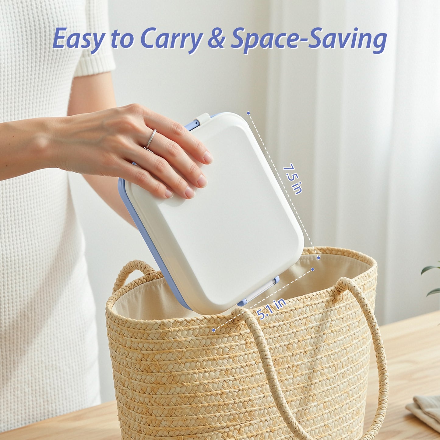 Minikid Baby Bottle Brush Set, 9-in-1 Portable Travel Bottle Cleaning Kit, BPA-free, Compact Travel Baby Essential for Home & On The Go, Blue-Purple