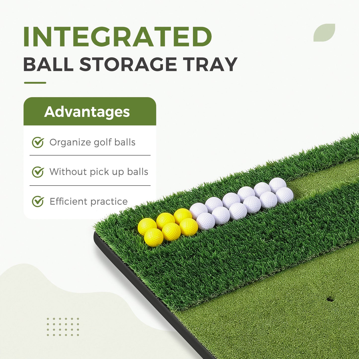 Vipuse 6*4FT Premium Golf Hitting Mat - Indoor/Outdoor Golf Practice Mat with Fairway & Rough Turf, Includes Golf Balls, Tees & strap, Perfect for Swing, Chipping & Driving Training for All Skil