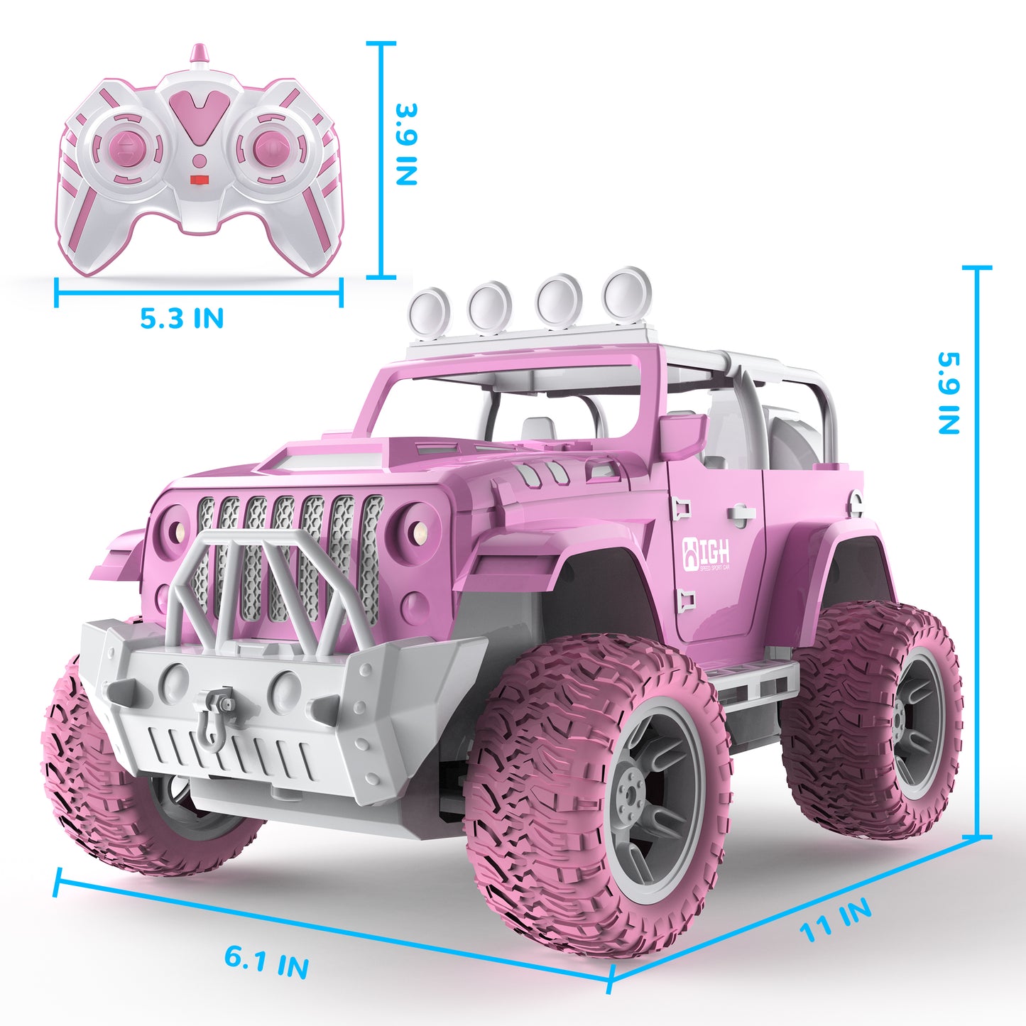 Mibescal Pink Remote Control Jeep