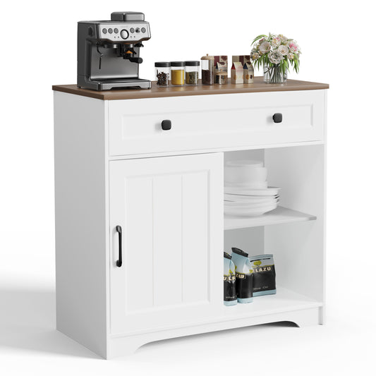 Nifamembo Storage Buffet Cabinet with Drawers, Floor Sideboard, Entryway Console Cabinet for Kitchen, Dinning Room