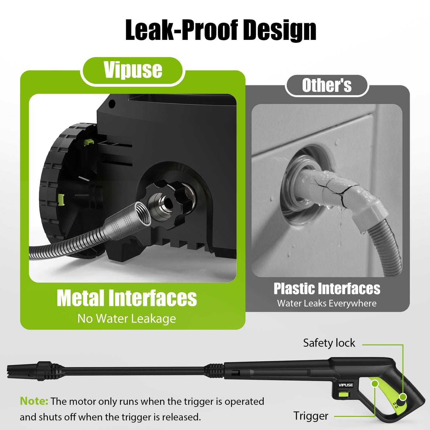 Vipuse Pressure Washer,4200 PSI 2.8GPM Car Washer with 23FT Hose /Rotatable 0-120° Nozzle/350ML Foam Cannon,Clean Tool for Cars/Fences/Patios/Floor