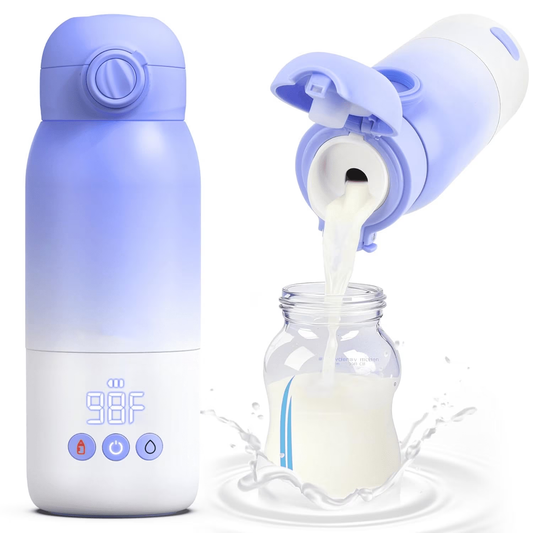 Vipuse Upgraded Bottle Warmer for Baby , Dual Heating Modes for Breast Milk and Water, 12 OZ Portable Milk Warmer, Purple